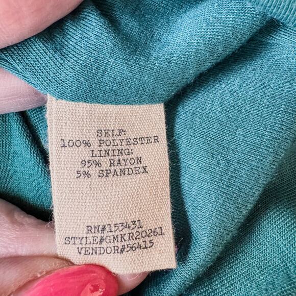 NWT-Gimmicks by Buckle, Leaf Print Mesh Henley Long Sleeve Top, Women’s X-Small - Picture 11 of 12